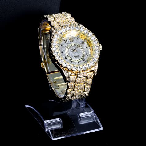 iced out watch bezel